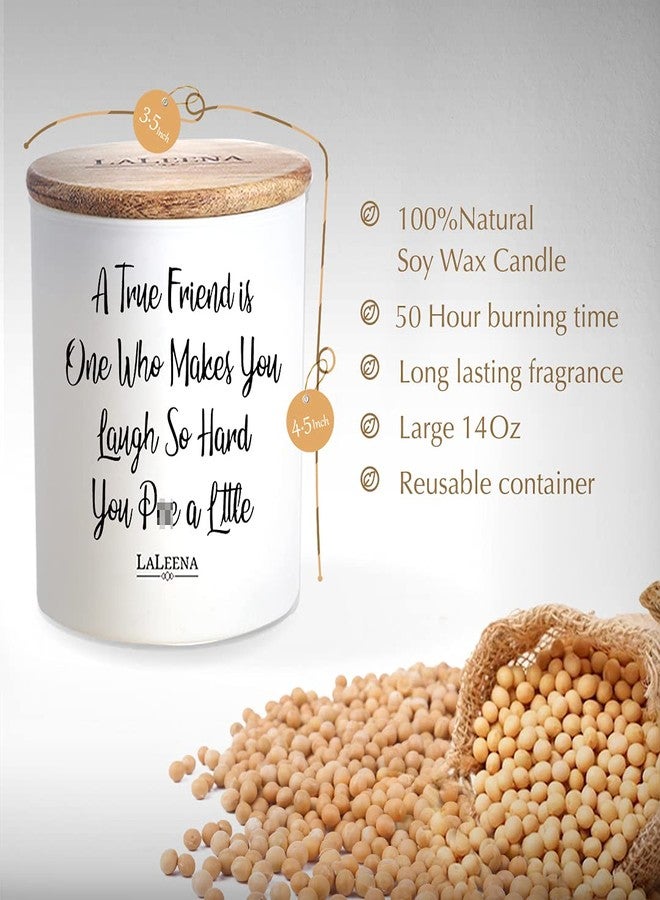 LaLeena Friendship Candle Gifts for Friends - Scented Candle - Luxury Candles for Home - Scented - Birthday Gifts for Friend (Jasmine, Large 14 oz) - Image 3
